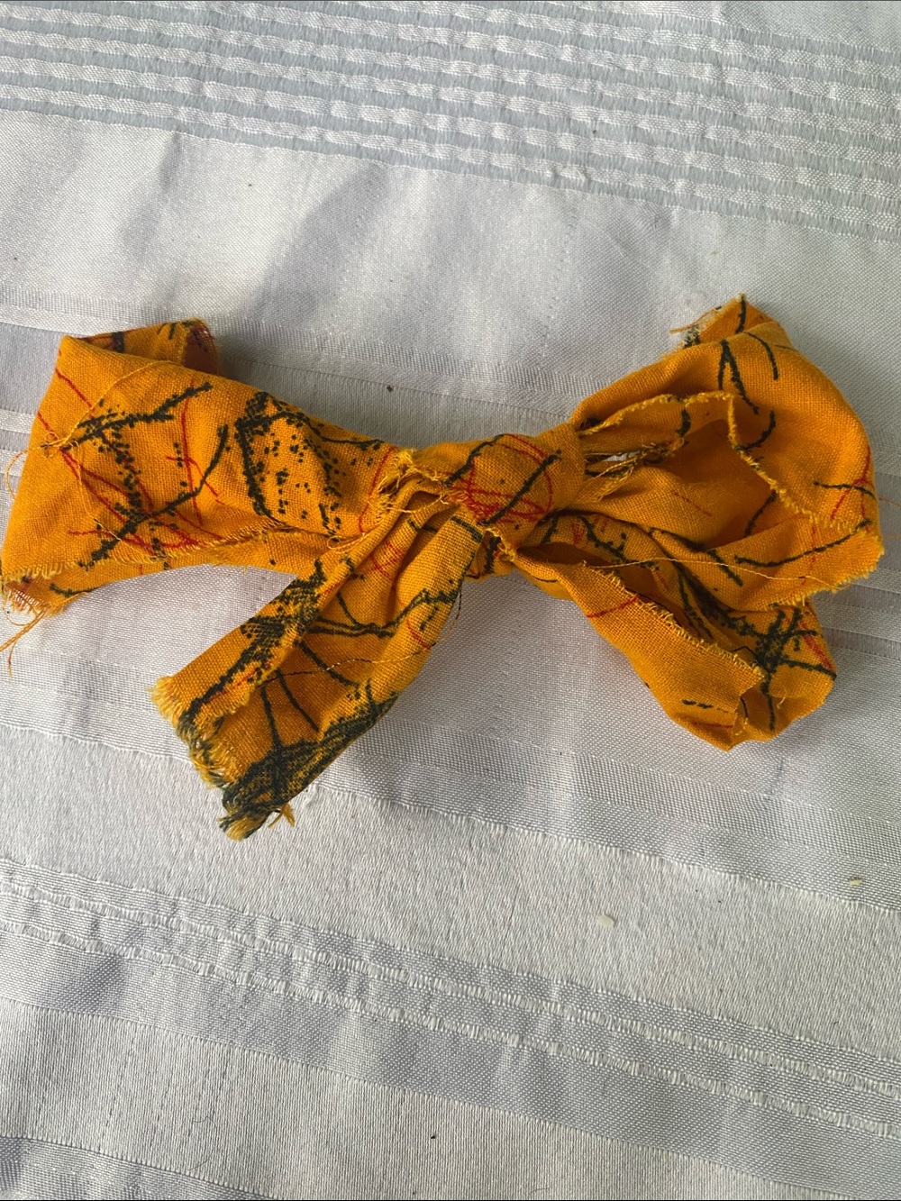 Handmade Yellow Floral Fabric Bow Brooch - Women Jewelry